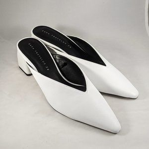 Zara V Vamp White Mules Size 36